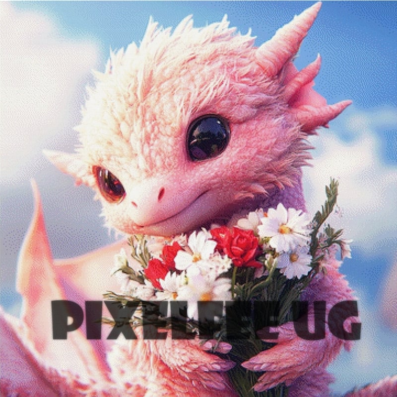 Pixelfee Diamond Painting Valentin the Lovedragon von Kreativköter