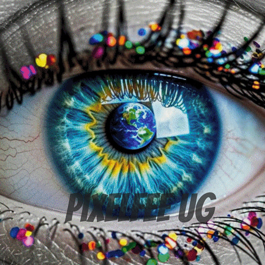 Pixelfee Diamond Painting Auge von Raven