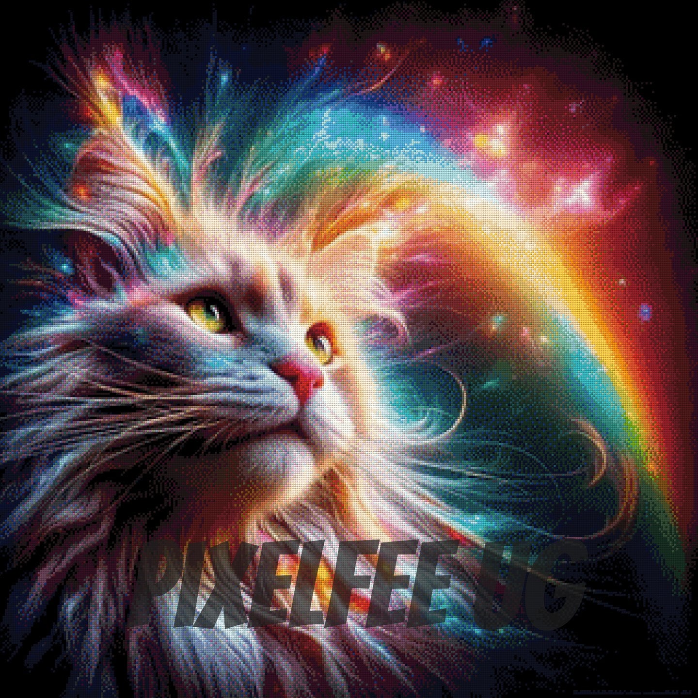Pixelfee Diamond Painting Farbspiel von Raven