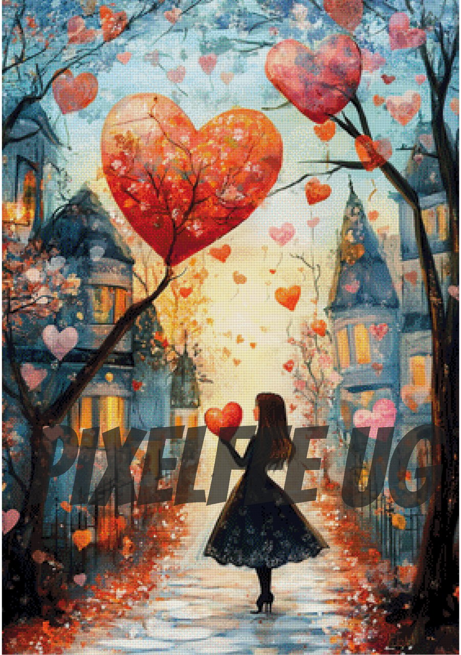 Pixelfee Diamond Painting Holding You in the Sunset von nadaya_illustration_jp