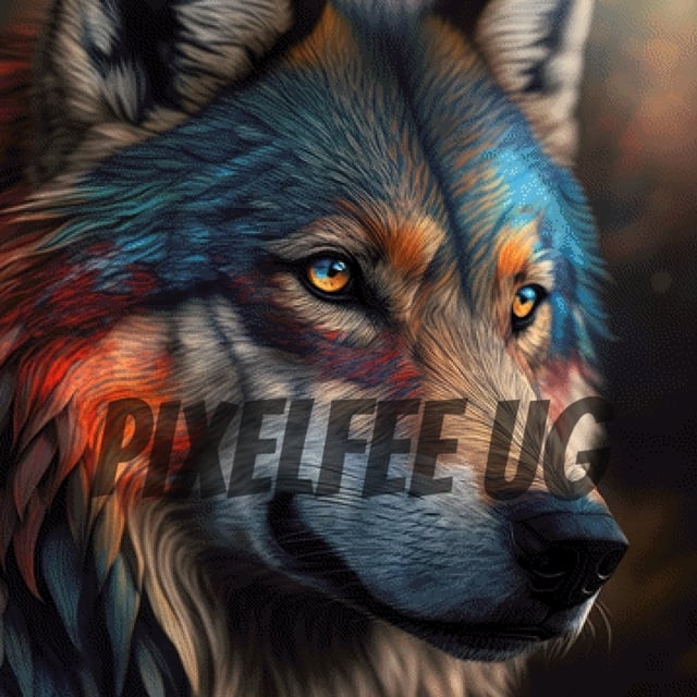 Pixelfee Diamond Painting Alphawolf von Kreativköter