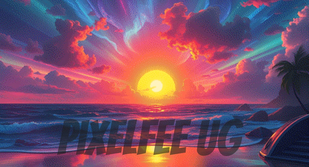Pixelfee Diamond Painting Vivid Sunset von Pears