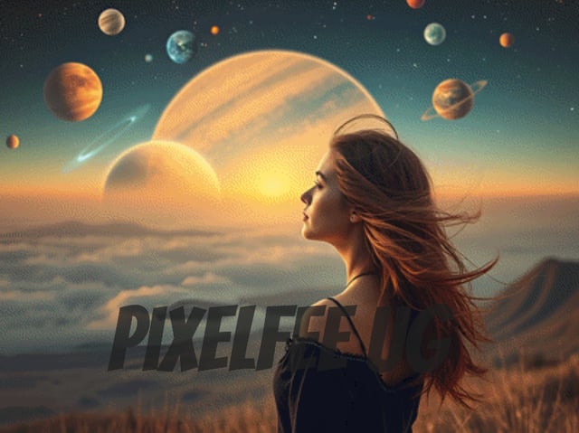Pixelfee Diamond Painting Dreams of somewhere else von Pears