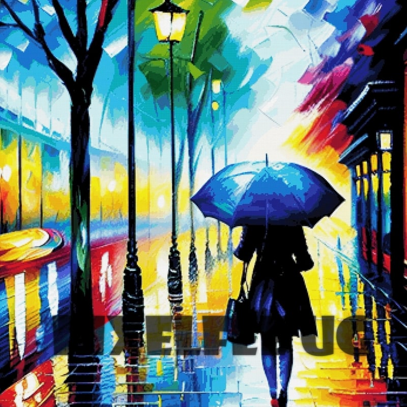 Pixelfee Diamond Painting Rainy Colors von Pears