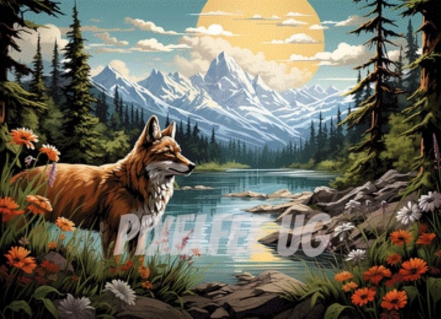 Pixelfee Diamond Painting Wolf Life von Sandrietta_ai