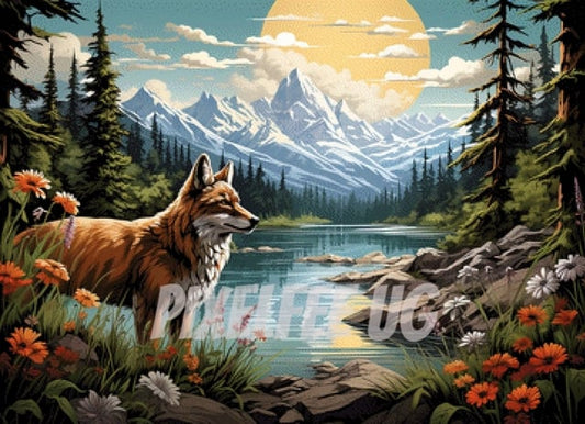 Pixelfee Diamond Painting Wolf Life von Sandrietta_ai