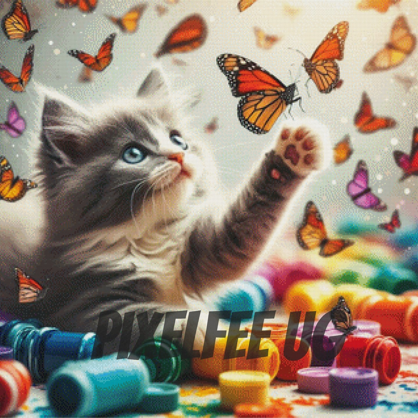 Pixelfee Diamond Painting Catching Butterflies #2 von Pears