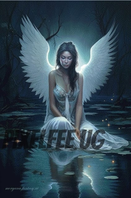 Pixelfee Diamond Painting Lonely Angel von Morgana.fantasy.ai