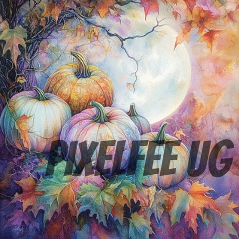 Pixelfee Diamond Painting Pastell Pumpkin von Sandrietta_ai