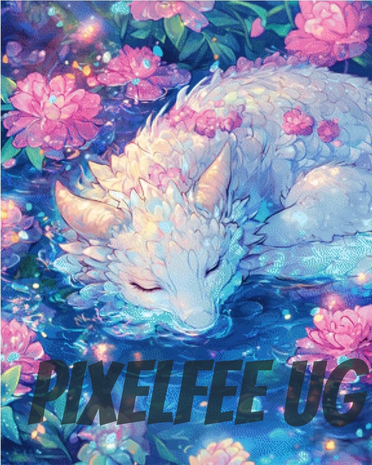 Pixelfee Diamond Painting Sleeping in Moonlight von Sandrietta_ai