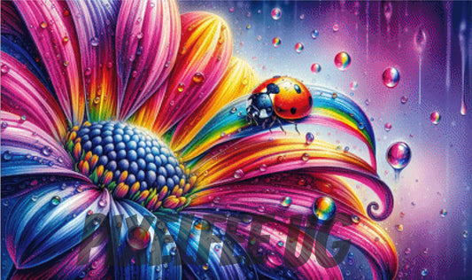 Pixelfee Diamond Painting Rainbow Flower von Tante Tati