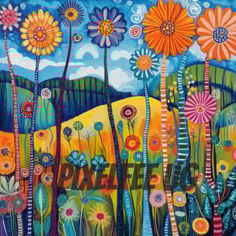 Pixelfee Diamond Painting english woodland von NeikaDesigns