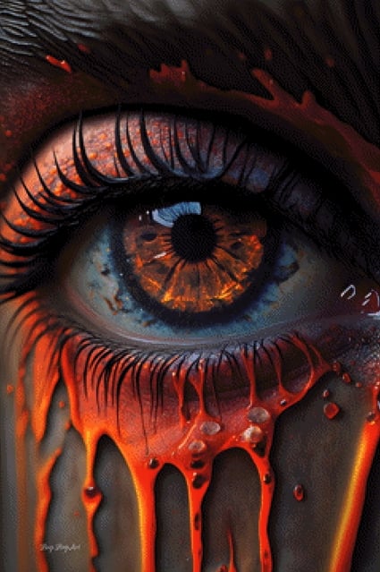 Pixelfee Diamond Painting Lava Eye von Beep Boop Art
