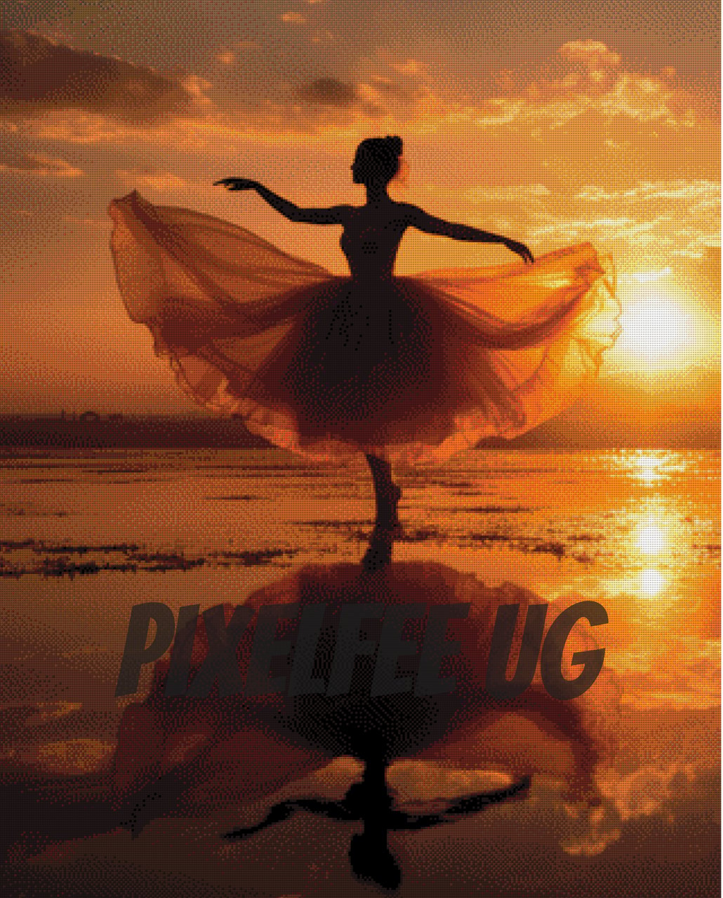 Pixelfee Diamond Painting Dancing at the beach von Kreativköter