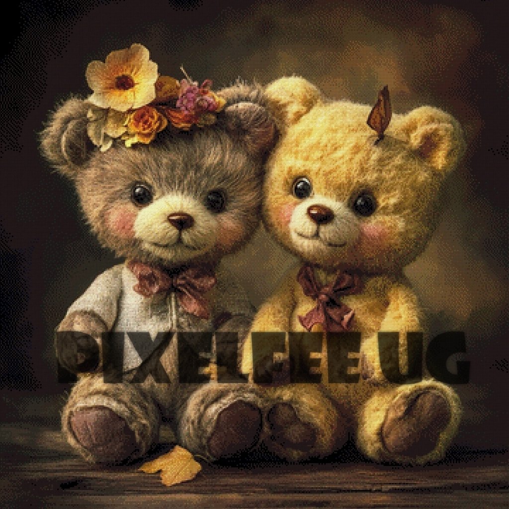 Pixelfee Diamond Painting TeddyLove von Kreativköter