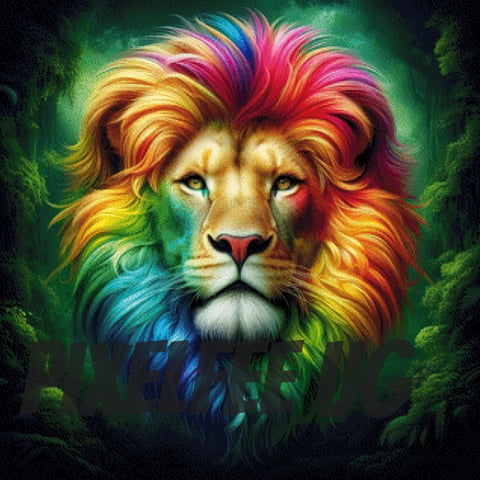 Pixelfee Diamond Painting Strong like a Lion #2 von Pears