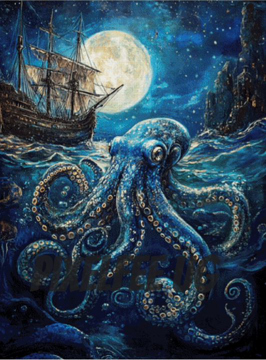 Pixelfee Diamond Painting Fantasy Octo von Kreativköter