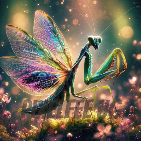 Pixelfee Diamond Painting Mantis von Sandrietta_ai
