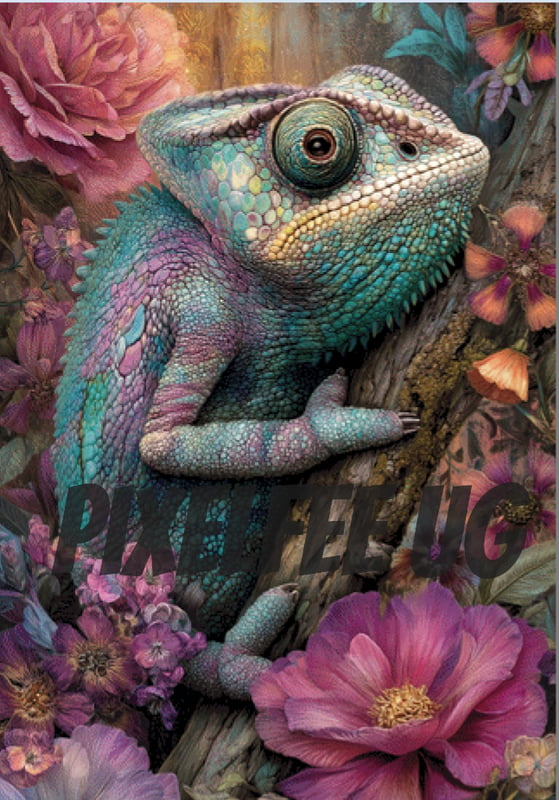 Pixelfee Diamond Painting Camäleon von Lexxa