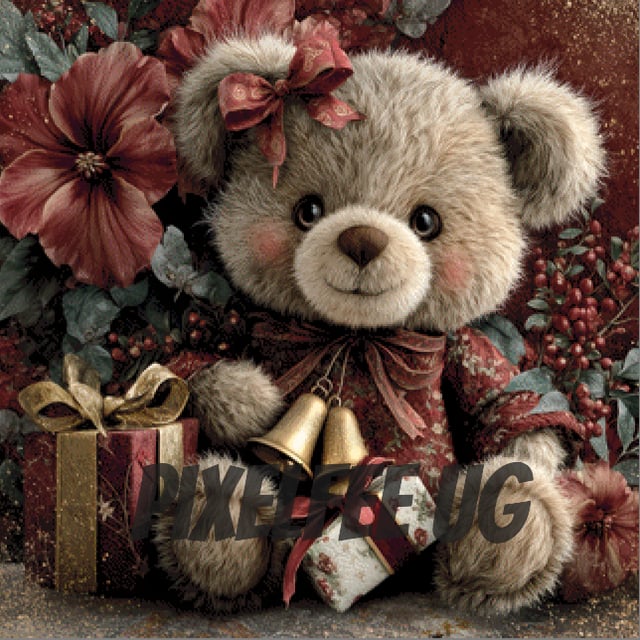 Pixelfee Diamond Painting Weihnachtteddy von Lexxa