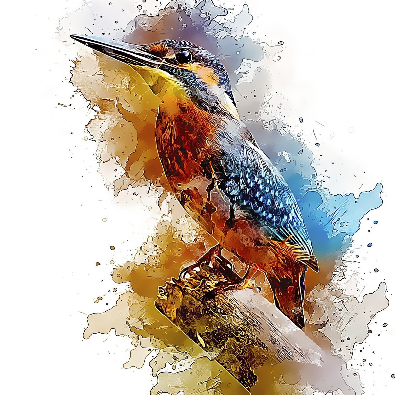 Pixelfee Diamond Painting Eisvogel