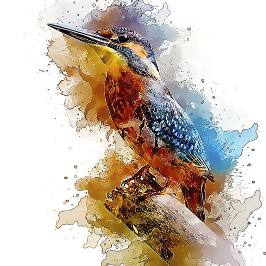 Pixelfee Diamond Painting Eisvogel