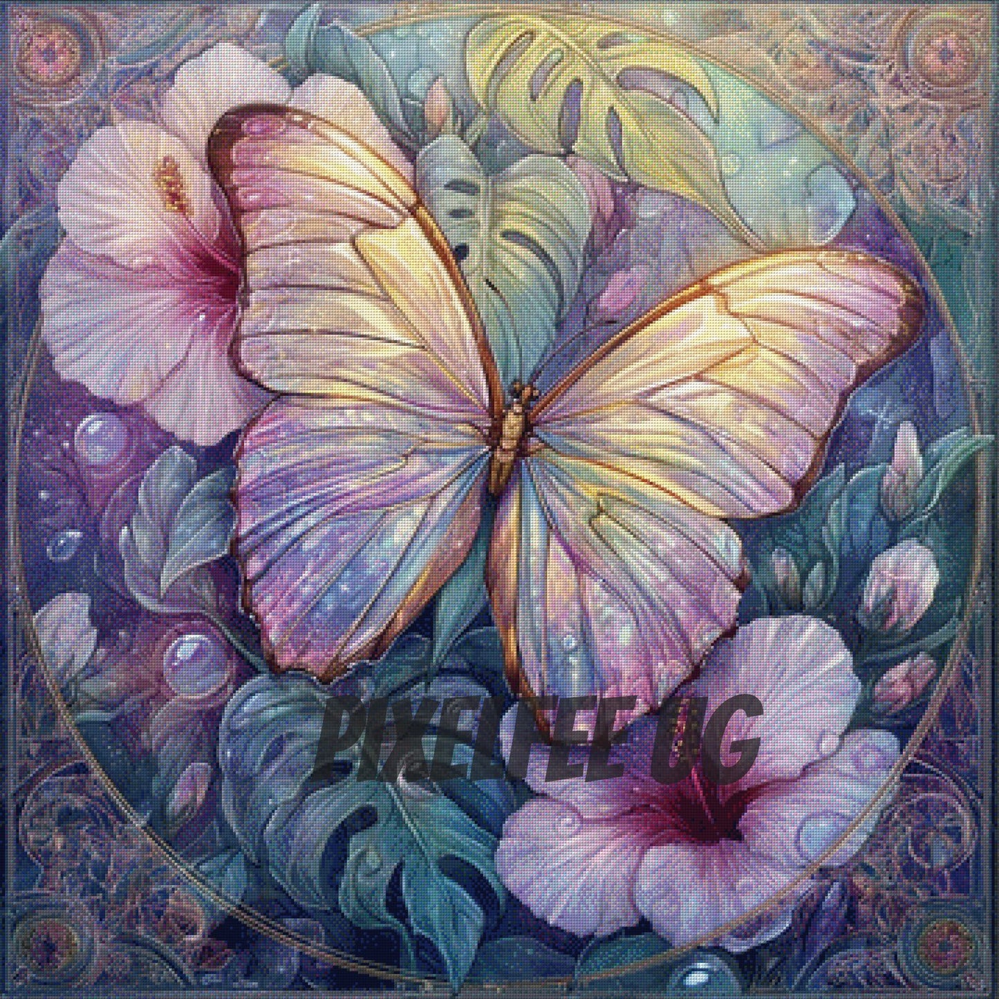 Pixelfee Diamond Painting Juwel der Blütennacht von Sandrietta_ai
