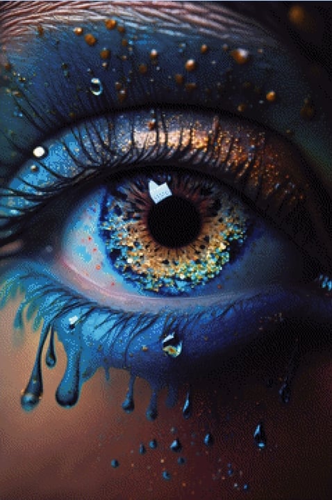 Pixelfee Diamond Painting Water Eye von Beep Boop Art