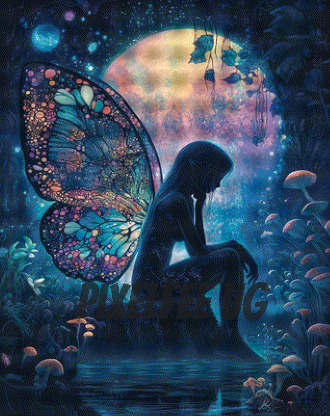 Pixelfee Diamond Painting Im Licht der vergessenen Sterne von Sandrietta_ai