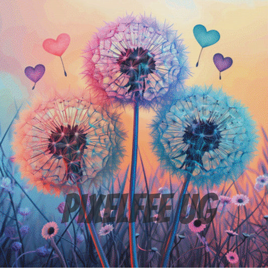 Pixelfee Diamond Painting Sanfte Pusteblume von ArtRosa