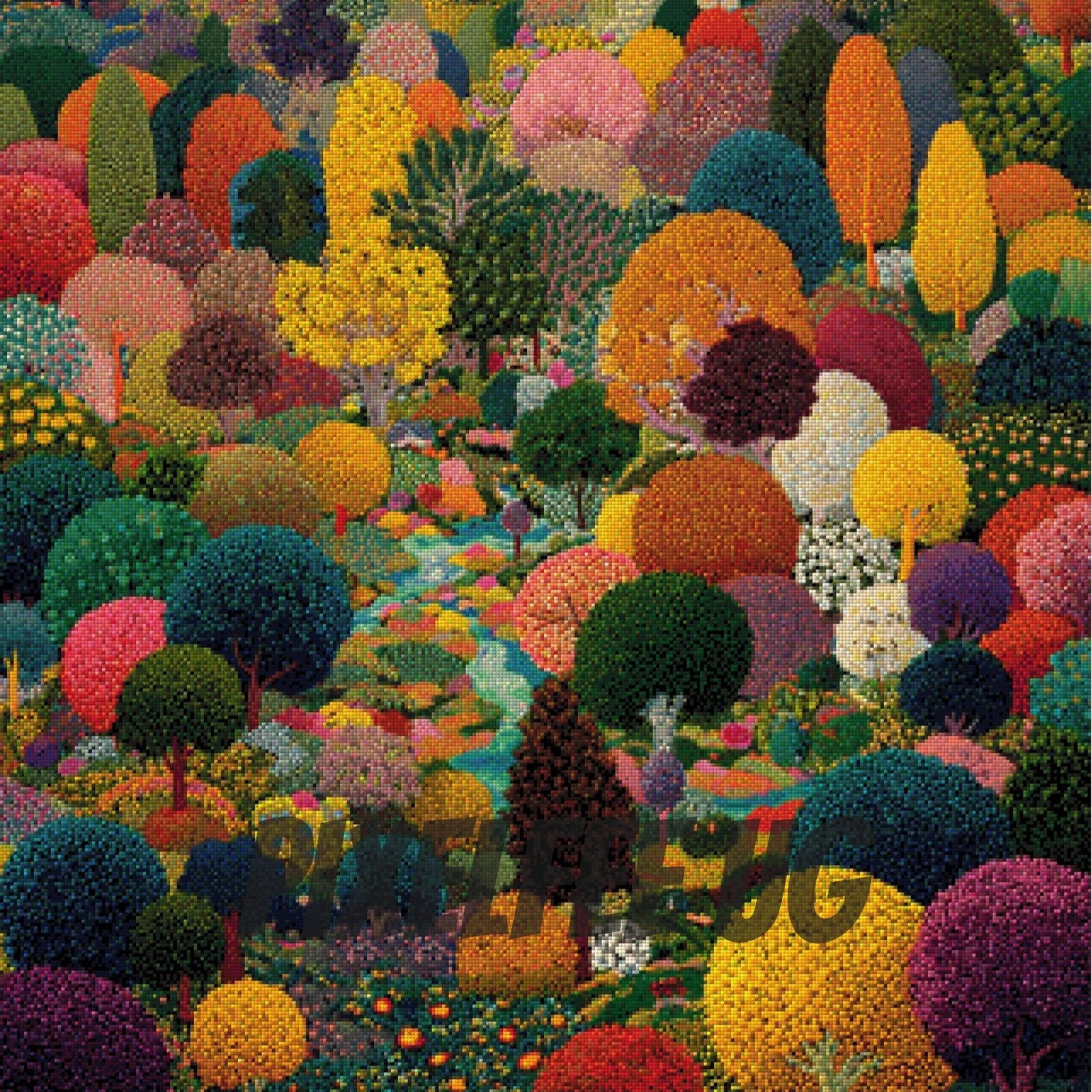 Pixelfee Diamond Painting Autumn Landscape with River von NeikaDesigns