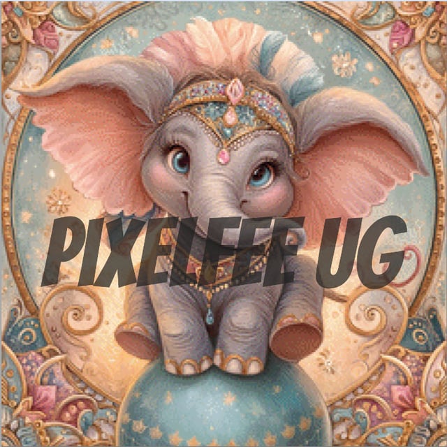 Pixelfee Diamond Painting Prinzessin Elefantasia von Sandrietta_ai
