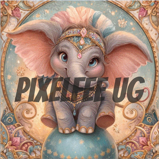 Pixelfee Diamond Painting Prinzessin Elefantasia von Sandrietta_ai