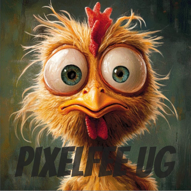 Pixelfee Diamond Painting Angry Chicken von Kreativköter