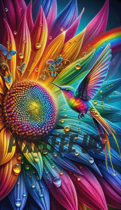 Pixelfee Diamond Painting Kissed von the rainbow von Tante Tati