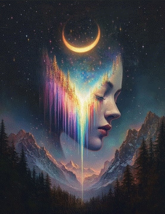 Pixelfee Diamond Painting Mother Nature #2 von Sandrietta_ai