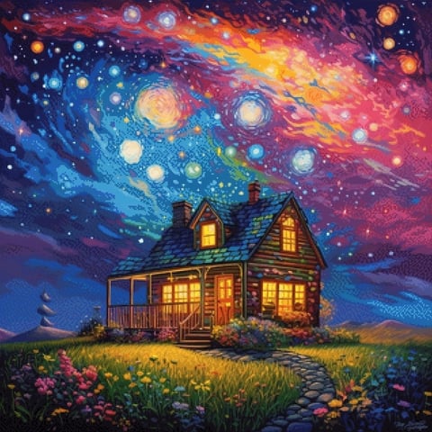 Pixelfee Diamond Painting Nightsky von Sandrietta_ai