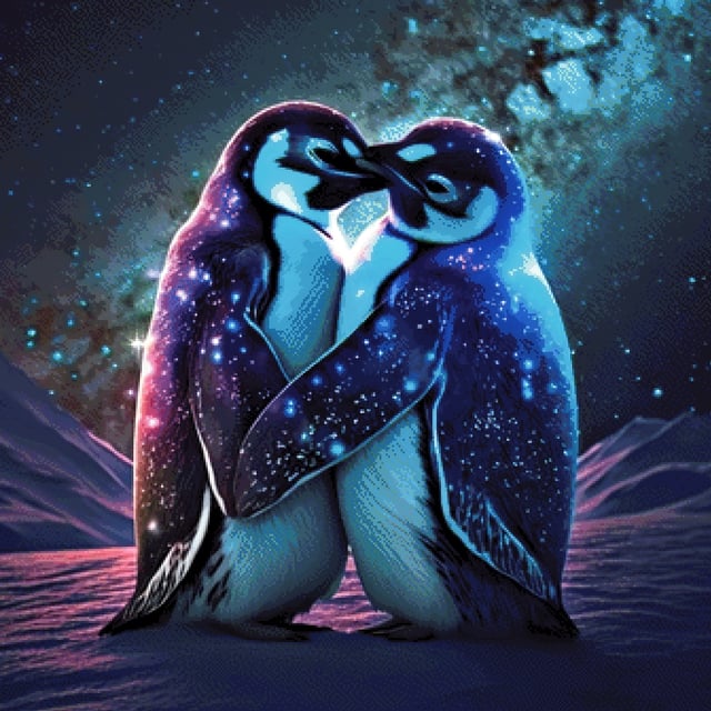 Pixelfee Diamond Painting Mythical Desings #2 Pinguine