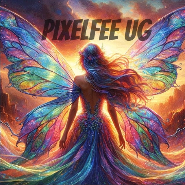 Pixelfee Diamond Painting Colorful Water Wings von Sandrietta_ai