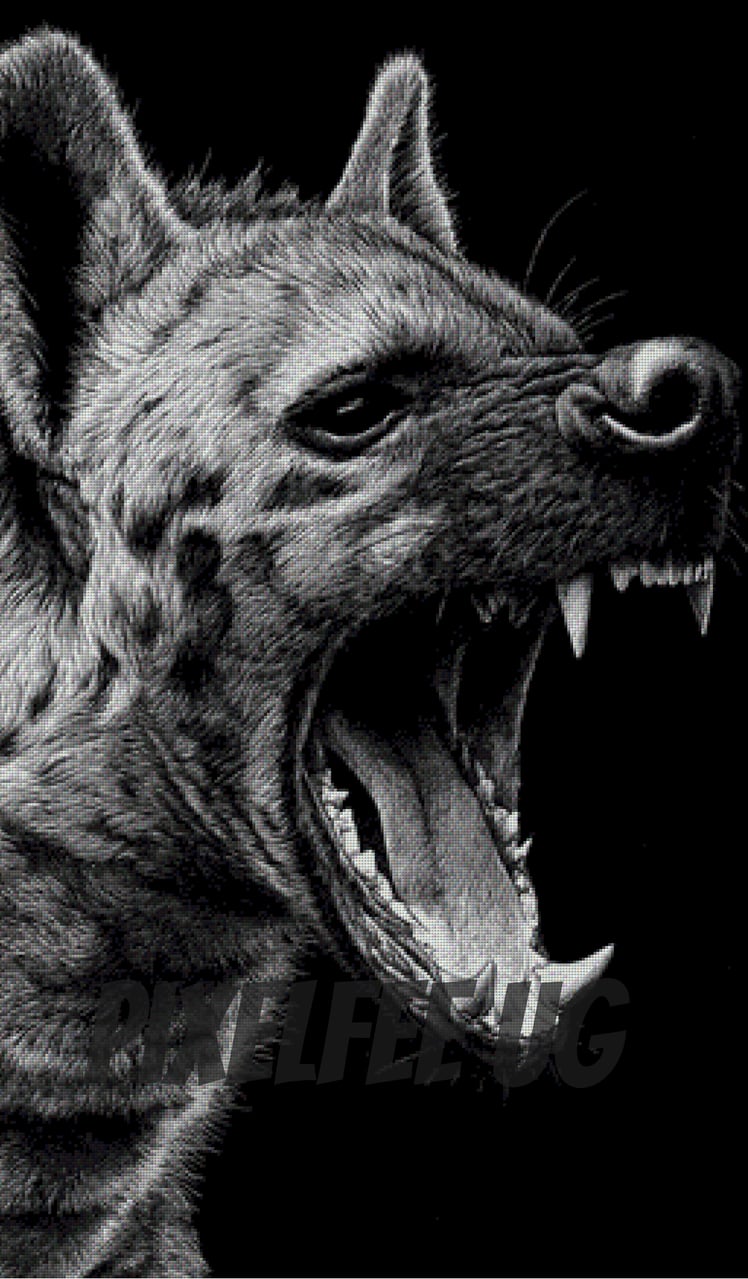 Pixelfee Diamond Painting Hyena von Kreativköter