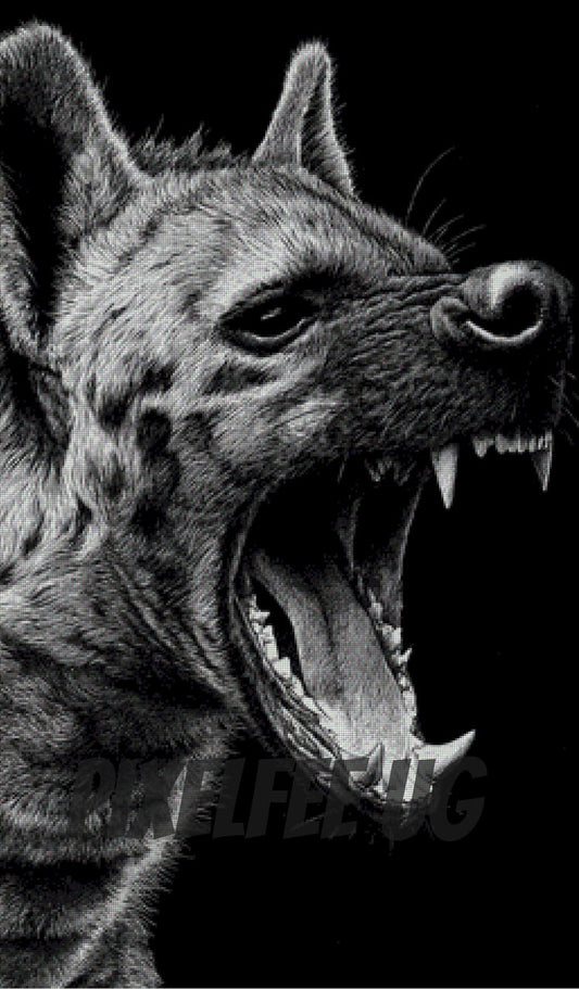Pixelfee Diamond Painting Hyena von Kreativköter