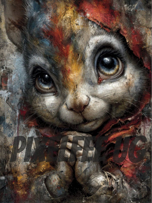 Pixelfee Diamond Painting Hattu Nuss von Kreativköter