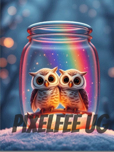 Pixelfee Diamond Painting 2 Cuties in 1 Jar #1 von Pears