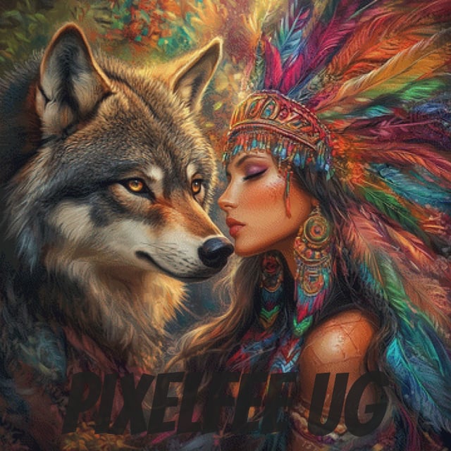 Pixelfee Diamond Painting Indian Duo #4 von Sandrietta_ai