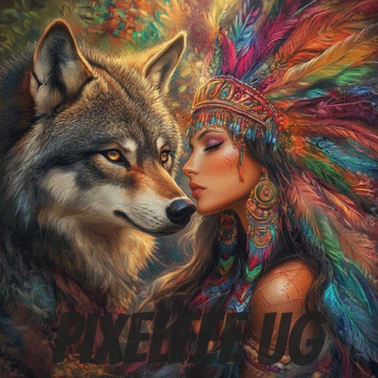 Pixelfee Diamond Painting Indian Duo #4 von Sandrietta_ai