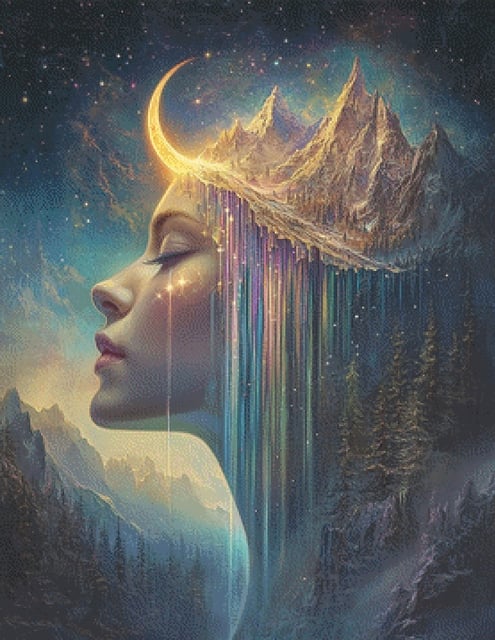Pixelfee Diamond Painting Mother Nature von Sandrietta_ai