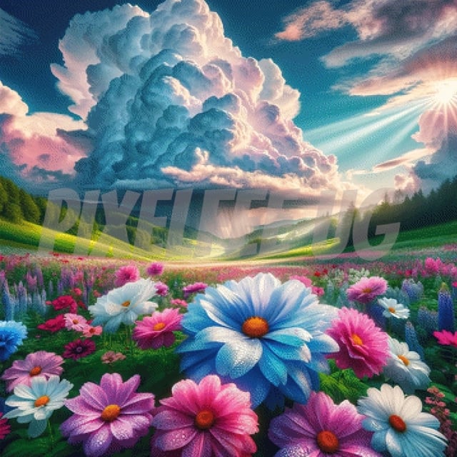 Pixelfee Diamond Painting der Lenz von Sandrietta_ai