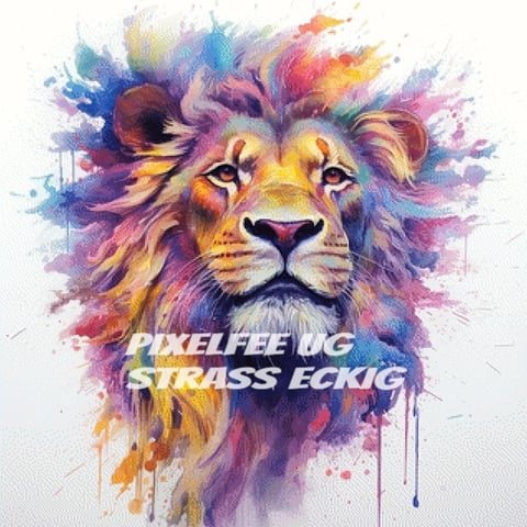 Pixelfee Diamond Painting Aqua Lion von Sandrietta_ai