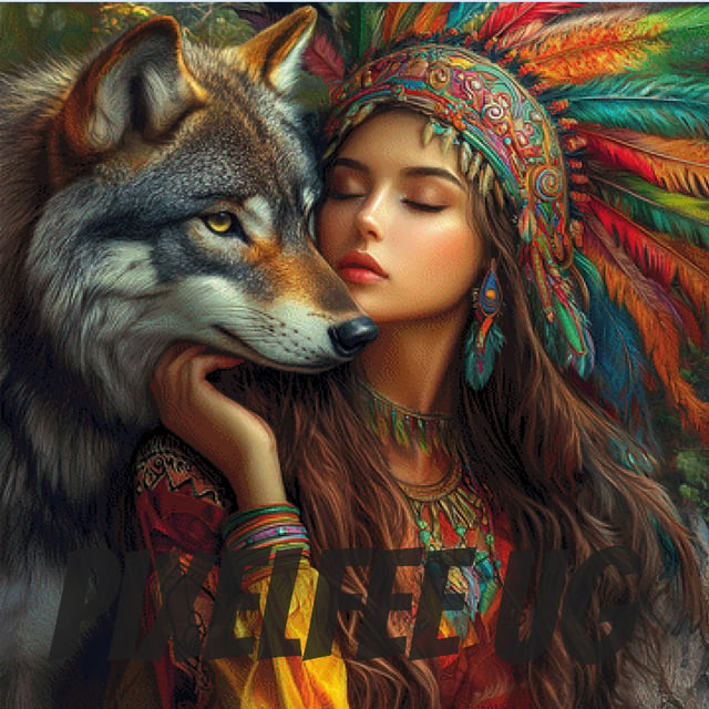 Pixelfee Diamond Painting Indian Duo #5 von Sandrietta_ai