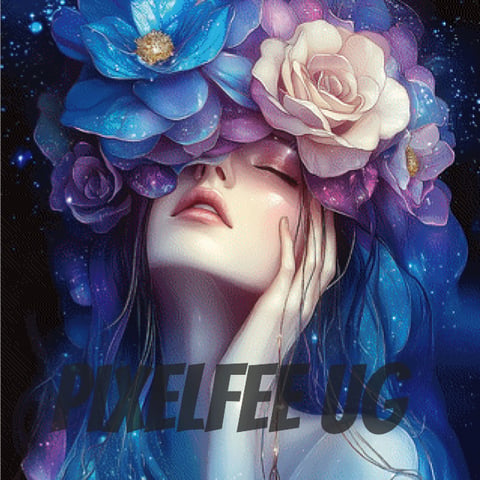 Pixelfee Diamond Painting Head full of Flowers #2 von Sandrietta_ai